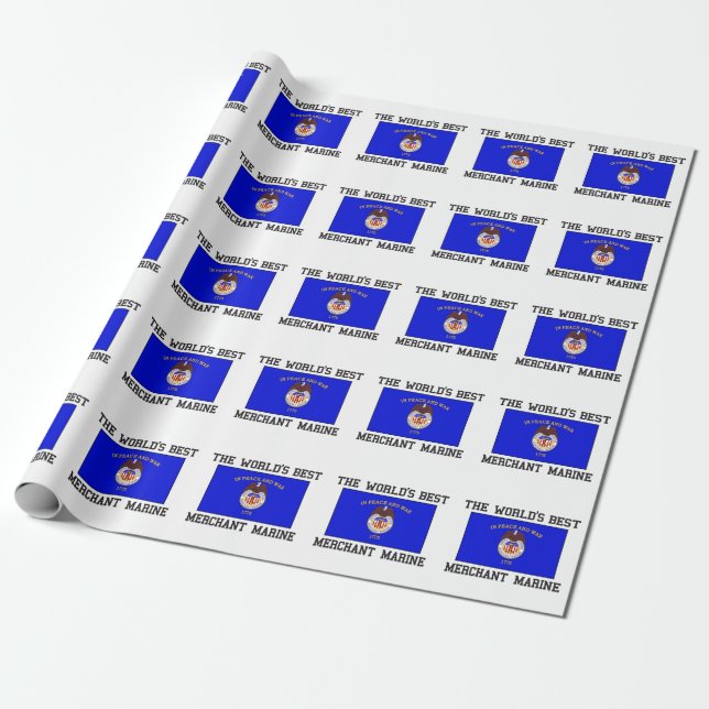 Papier Cadeau La meilleure marine marchande (Déroulé)