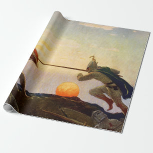 Papier Cadeau « La mort du roi Arthur et de Sir Mordred » par NC