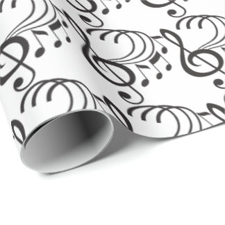 Papier Cadeau La musique note l'enveloppe de cadeau