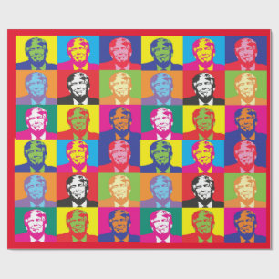 Papier Cadeau La nouveauté colorée Donald Trump qui emballe le