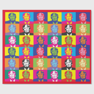 Papier Cadeau La nouveauté colorée Donald Trump qui emballe le p