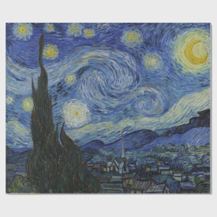 Papier Cadeau La Nuit étoilée (Vincent van Gogh) (Art célèbre)