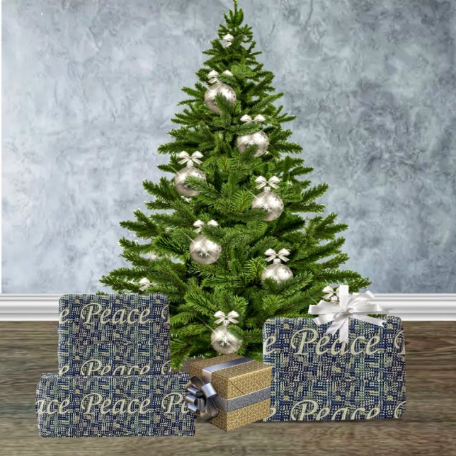 Papier Cadeau La paix abonde (Peace Abounds in this elegant-looking wrapping paper, which perfectly sets the Christmas mood!)