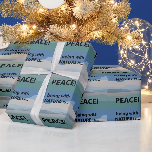 Papier Cadeau La paix avec la nature est la paix (Vacances)