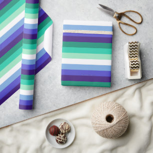 Papier Cadeau La palette de drapeau des hommes gays trans-inclus