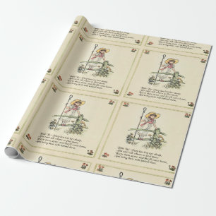 Papier Cadeau La petite Bo-Peep : Classique Kate Greenaway Nurse