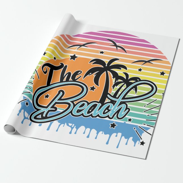 Papier Cadeau La plage (Déroulé)