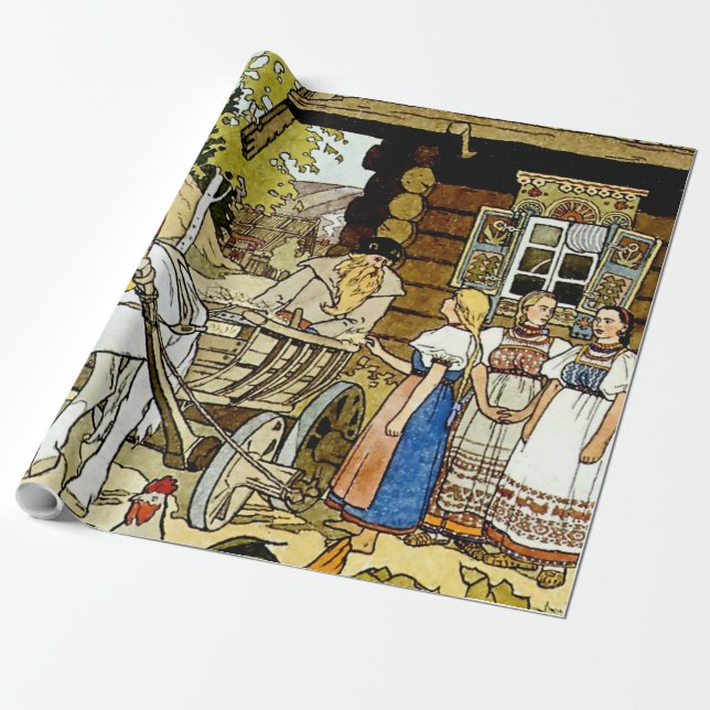 Papier Cadeau « La plume de Finist » par Ivan Bilibin (Déroulé)