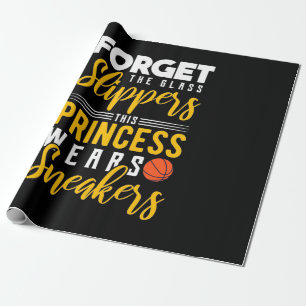 Papier Cadeau La princesse de basket-ball porte des Baskets