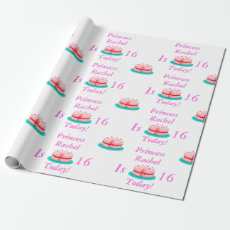 Papier Cadeau La princesse est personnalisable aujourd'hui