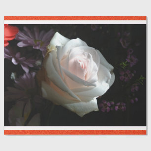 Papier Cadeau La Rose blanche -