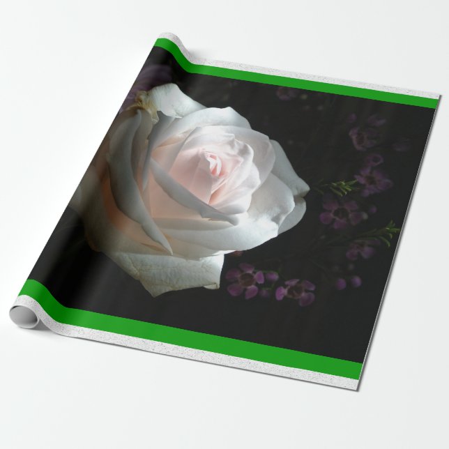 Papier Cadeau La Rose Blanche - (Déroulé)