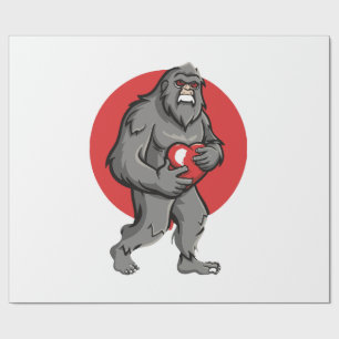 Papier Cadeau la Saint-Valentin coeur de Bigfoot