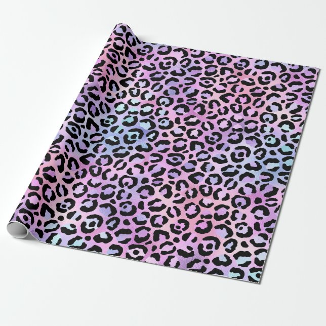 Papier Cadeau La série Iridescent Leopard Design 4 (Déroulé)