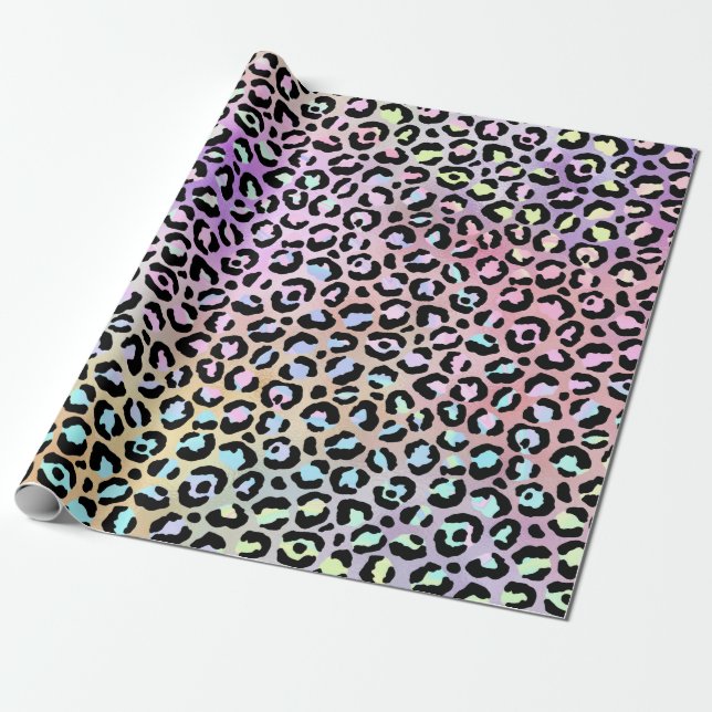 Papier Cadeau La série Iridescent Leopard Design 6 (Déroulé)