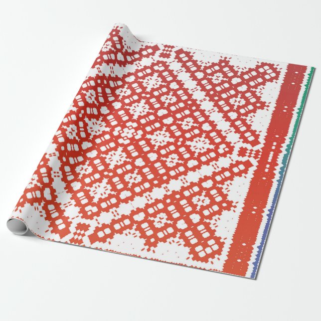 Papier Cadeau La talavera mexicaine traditionnelle ornée. Design (Déroulé)