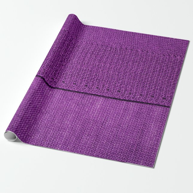 Papier Cadeau la texture du tissu tricoté, un violet uni (Déroulé)