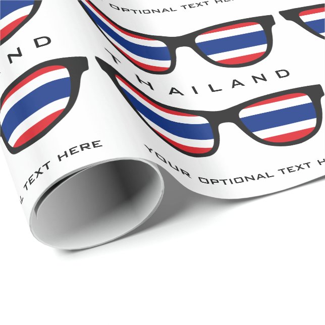 Papier Cadeau La Thaïlande ombrage le texte fait sur commande et (Coin rond)