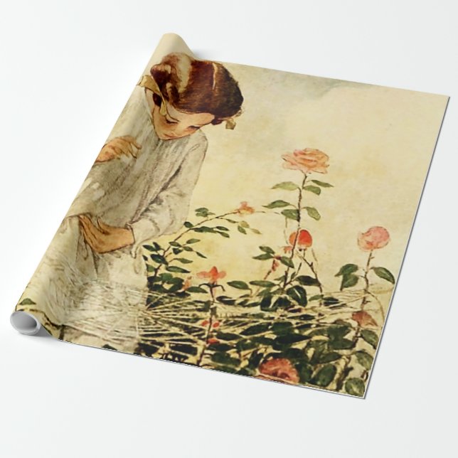 Papier Cadeau La toile d'araignée par Jessie Willcox Smith (Déroulé)