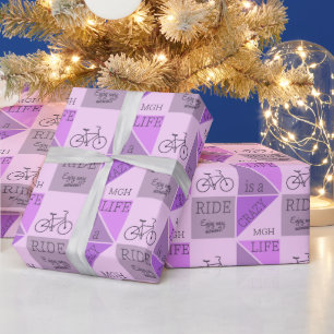 Papier Cadeau La vie de monogramme personnalisé est un tour fou