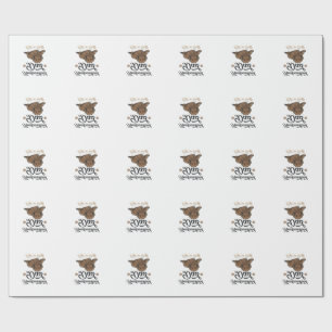 Papier Cadeau La vie de papa Terre-Neuve est rude Vintage T-shir