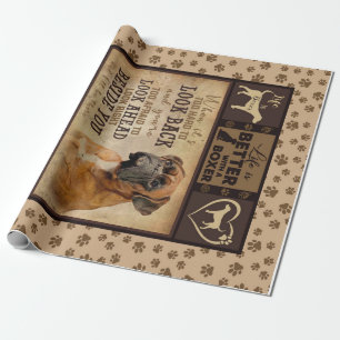 Papier Cadeau La Vie Est Meilleure Avec Boxer Fleece Blanket, Ch