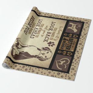 Papier Cadeau "La vie est meilleure avec le Beagle, le Amoureux