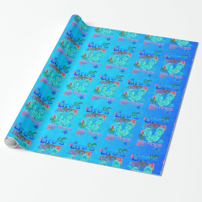 Papier Cadeau La vie est meilleure dans des bascules (Déroulé)