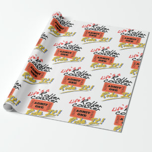 Papier Cadeau La vie est un Dessous de verre à roulettes