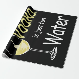 Papier Cadeau La Vodka Est Juste Une Eau Amusante