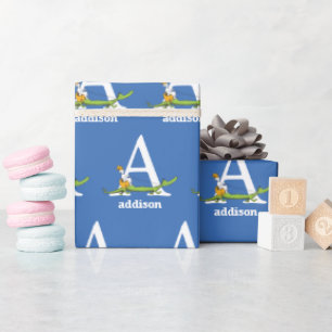Papier Cadeau L'ABC de Dr Seuss : Lettre A - Blanc   Ajoutez vot