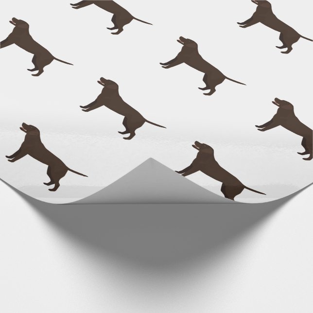 Papier Cadeau Laboratoire de chocolat - Labrador Retriever Breed (Coin)