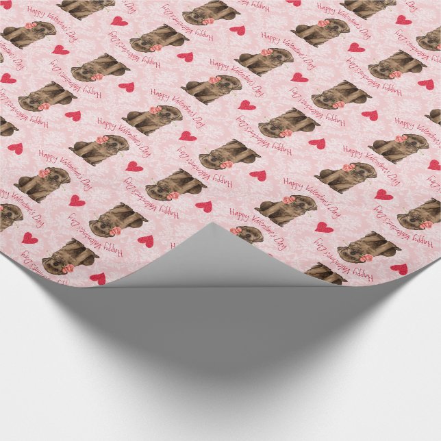 Papier Cadeau Laboratoire rose de chocolat de Valentine (Coin)