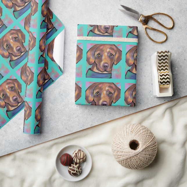 PAPIER CADEAU LABRADOR RETRIEVER            (Artisanat)