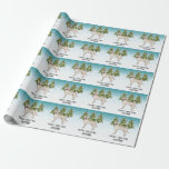Papier Cadeau Labrador Retriever crème Chien Noël Texte personna<br><div class="desc">L'illustration de dessin animé originale de Destei d'une race de chien Labrador Retriever anglais crème mignon. Le chien est placé dans une scène hivernale avec trois sapins verts. L'arrière-plan est un dégradé de bleu à blanc donnant au design l'apparence d'une journée hivernale froide. Il y a une zone de texte...</div>