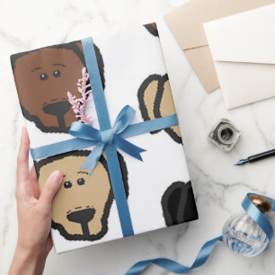 Papier Cadeau Labrador Retriever Self Cartoon Head toutes les co