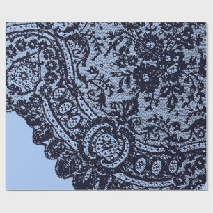 PAPIER CADEAU LACE NOIRE ET CADEAU BLEU DOUCE DOUCE DOUCE DOUCE