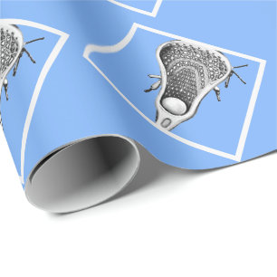 Papier cadeau Lacrosse Bleu Clair