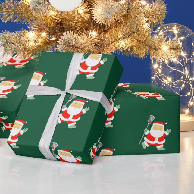 Papier Cadeau Lacrosse Noël (Vacances)