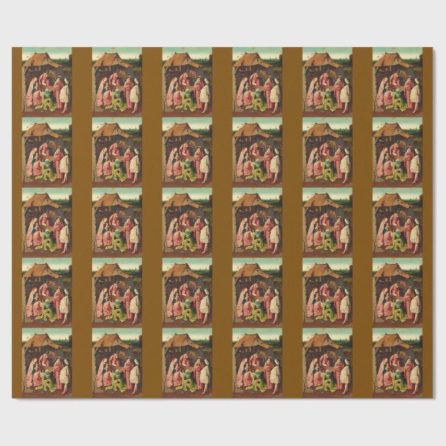 Papier Cadeau L'Adoration des mages par Jérôme Bosch (Plat)