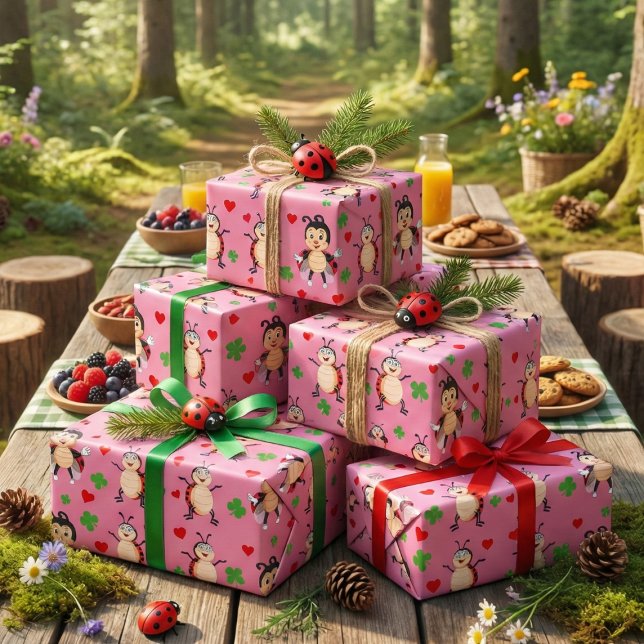 Papier Cadeau Lady Bugs (Créateur téléchargé)