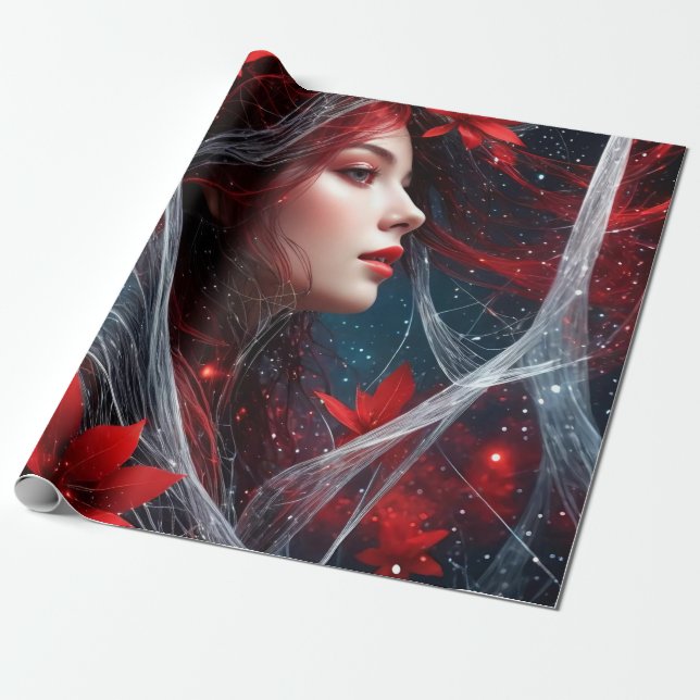 Papier Cadeau Lady Christmas (Déroulé)