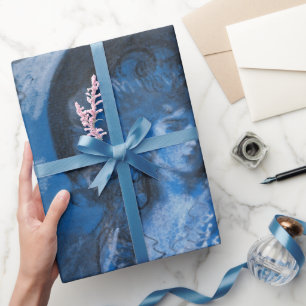 Papier Cadeau Lady Toile Bleue Français