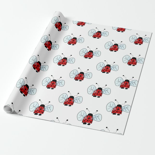 Papier Cadeau Ladybird (Déroulé)