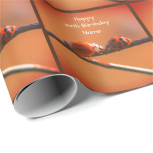 Papier Cadeau Ladybug Friends Nature Anniversaire personnalisé