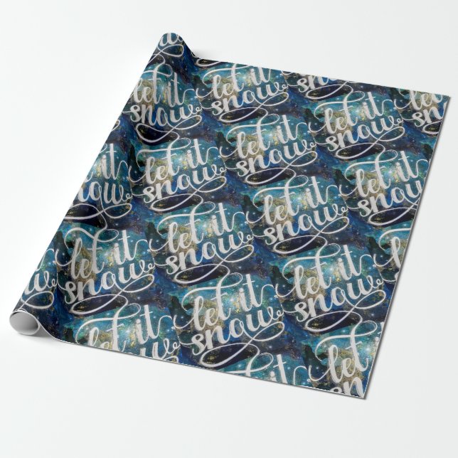 Papier Cadeau Laisse tomber l'art du ciel nocturne (Déroulé)