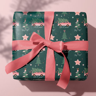 Papier cadeau de Noël vintage Idées cadeaux de Noël Papier cadeau Père Noël  2436, 2460 Rouleaux de papier cadeau -  France