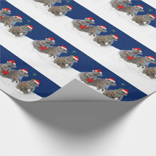 Papier Cadeau Laissez lui neiger papier d'emballage de Noël