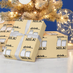 Papier Cadeau Lait Boire Lait