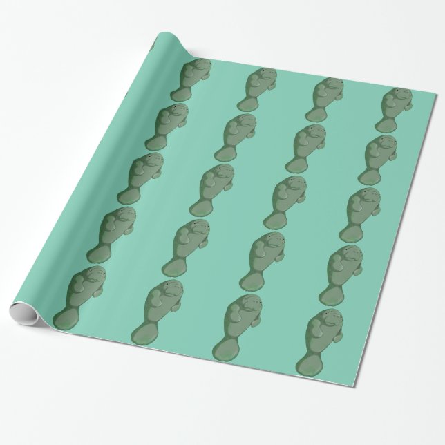 Papier Cadeau Lamantin (Déroulé)